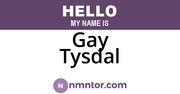Gay Tysdal