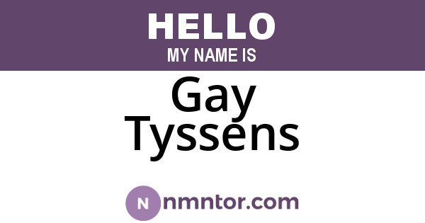 Gay Tyssens