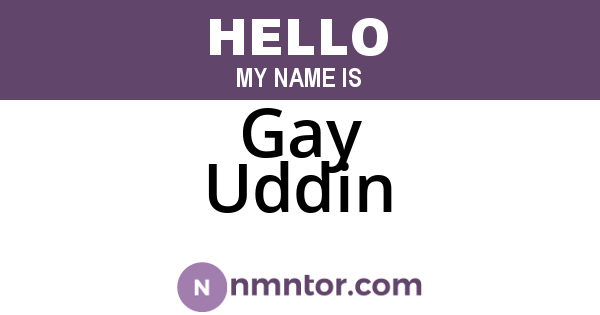 Gay Uddin