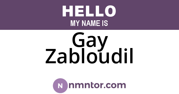 Gay Zabloudil