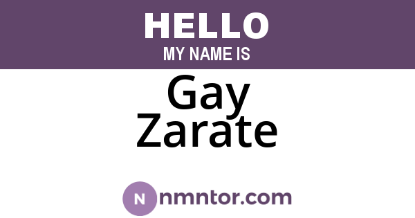 Gay Zarate