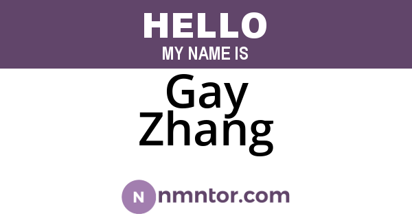 Gay Zhang
