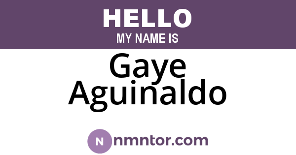 Gaye Aguinaldo