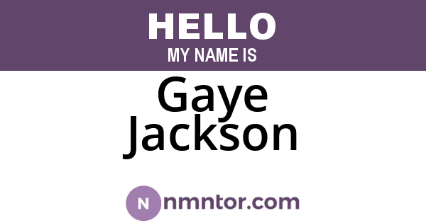 Gaye Jackson