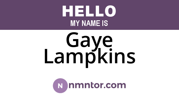 Gaye Lampkins