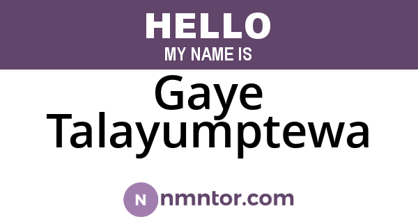 Gaye Talayumptewa