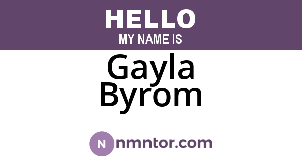 Gayla Byrom