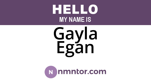 Gayla Egan