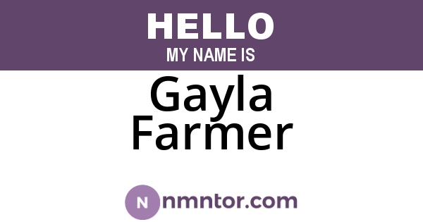 Gayla Farmer