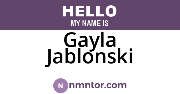 Gayla Jablonski