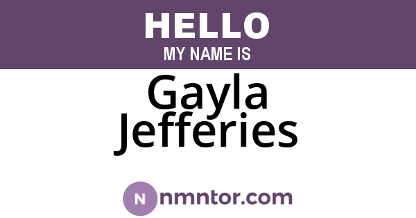 Gayla Jefferies