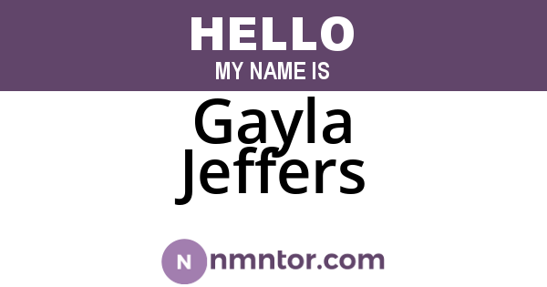 Gayla Jeffers