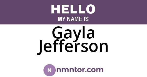 Gayla Jefferson