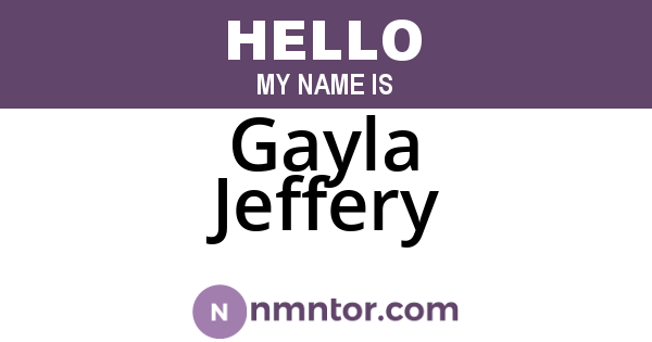 Gayla Jeffery