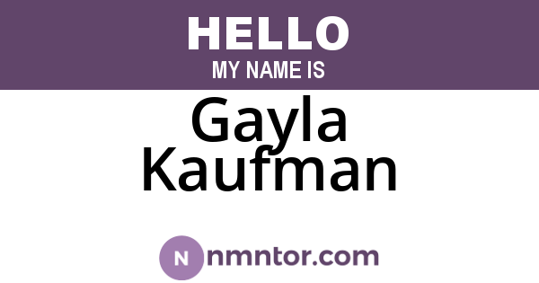 Gayla Kaufman