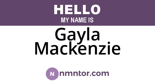 Gayla Mackenzie