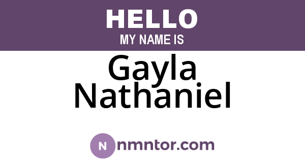 Gayla Nathaniel