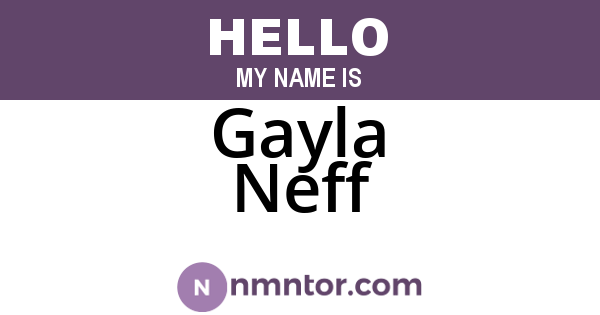 Gayla Neff