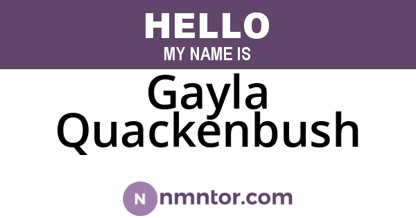 Gayla Quackenbush