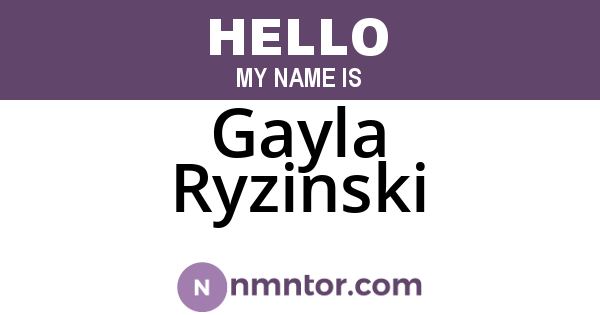 Gayla Ryzinski