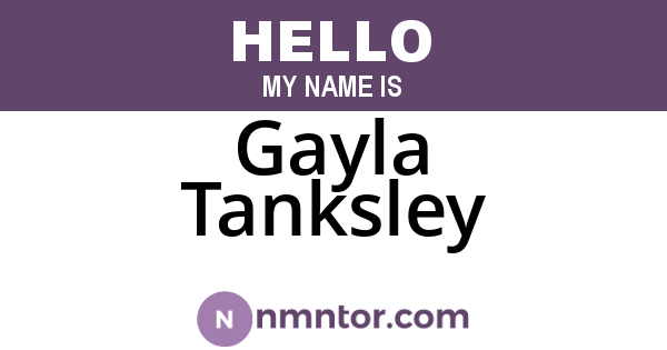 Gayla Tanksley