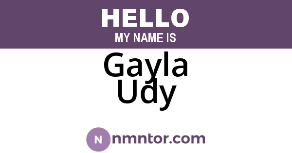 Gayla Udy