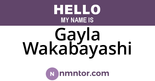 Gayla Wakabayashi
