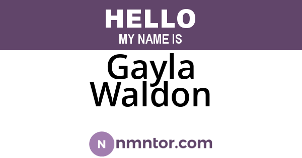 Gayla Waldon