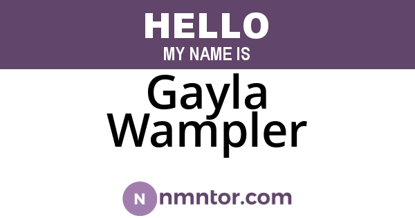 Gayla Wampler