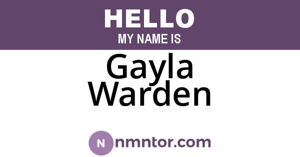 Gayla Warden