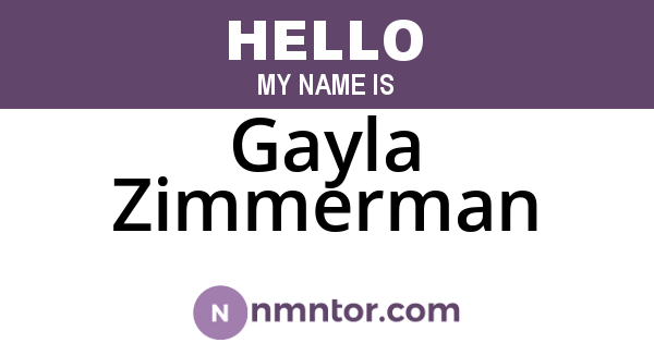 Gayla Zimmerman