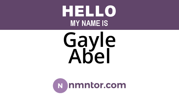 Gayle Abel