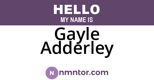 Gayle Adderley