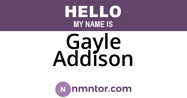 Gayle Addison