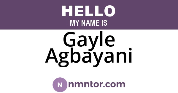 Gayle Agbayani
