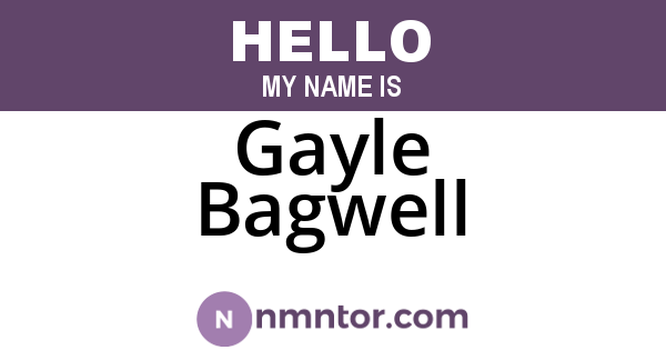 Gayle Bagwell