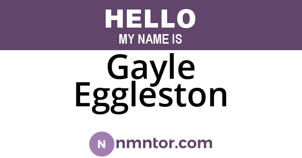 Gayle Eggleston
