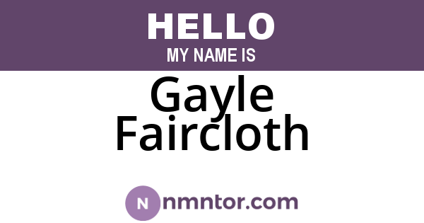 Gayle Faircloth