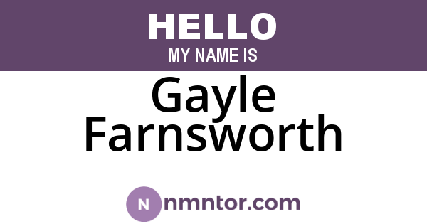 Gayle Farnsworth