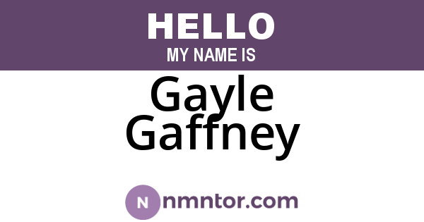 Gayle Gaffney