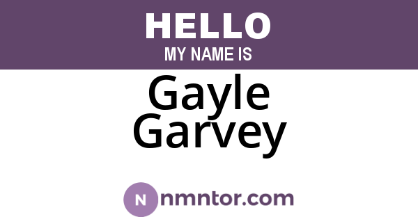 Gayle Garvey