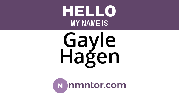 Gayle Hagen