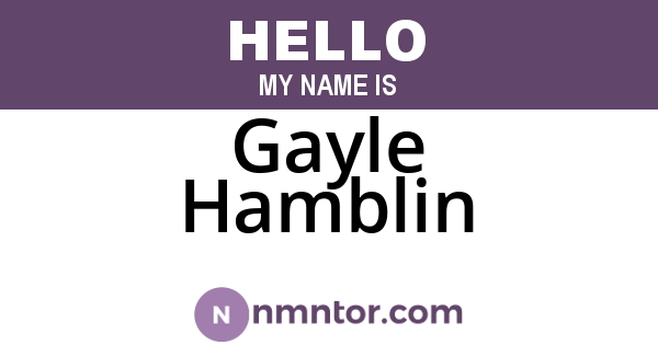 Gayle Hamblin