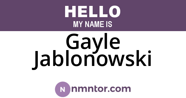Gayle Jablonowski