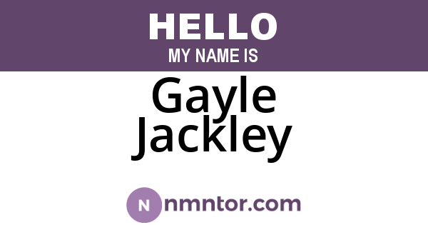 Gayle Jackley