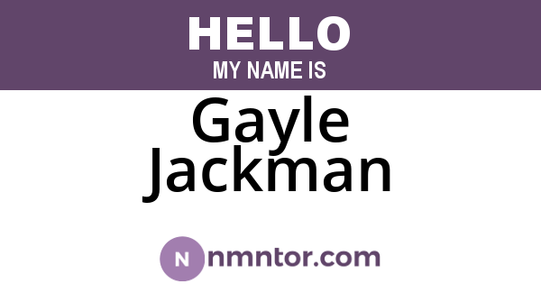 Gayle Jackman