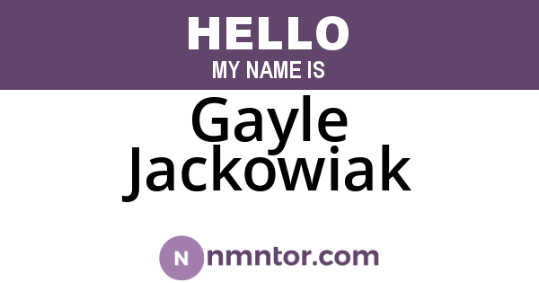 Gayle Jackowiak