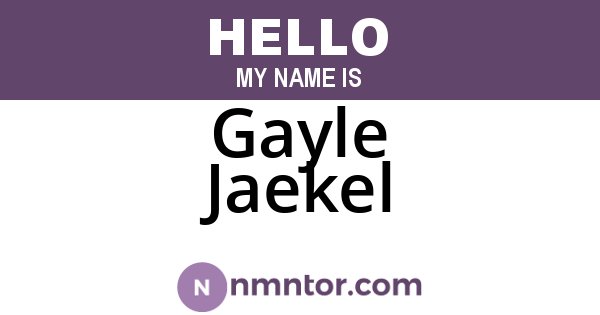 Gayle Jaekel