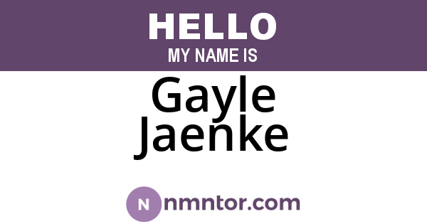 Gayle Jaenke