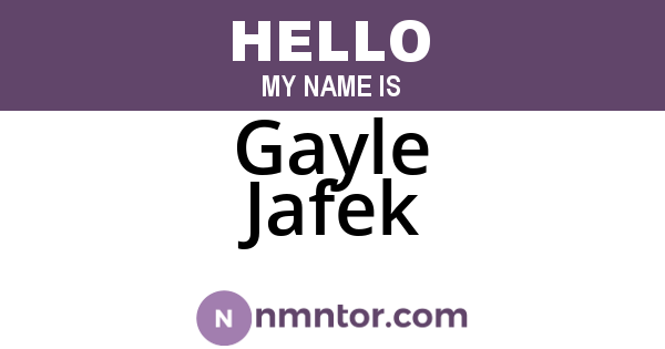 Gayle Jafek